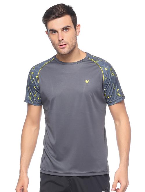 grey printed raglan t-shirt - 17623181 - Very Small Image - 1