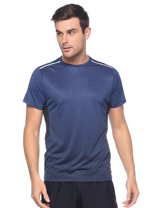 navy blue printed t-shirt - 17623187 - Very Small Image - 1