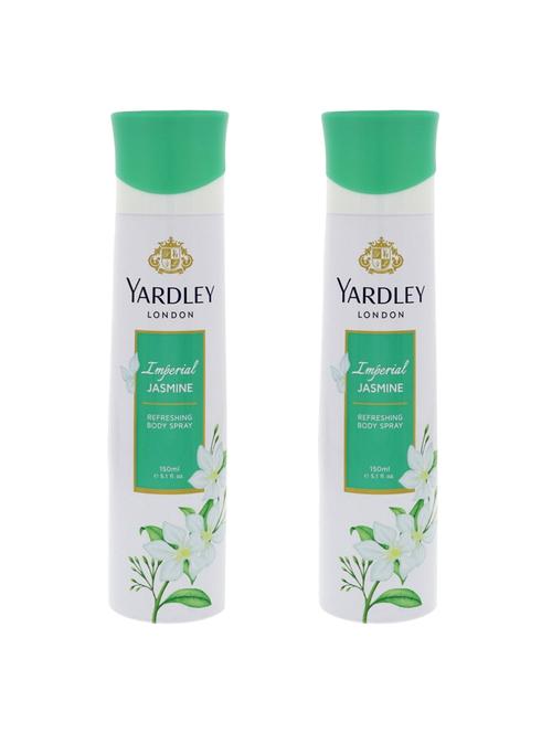 yardley london pack of 2 refreshing body spray (imperial jasmine) - 17623219 - Very Small Image - 1