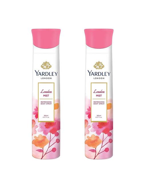 yardley london pack of 2 refreshing body spray (london mist) - 17623257 - Very Small Image - 1