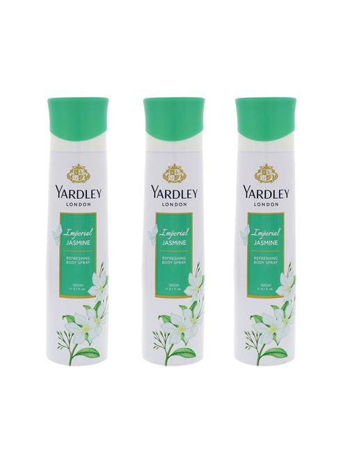 yardley london pack of 3 refreshing body spray (imperial jasmine) - 17623439 - Very Small Image - 1