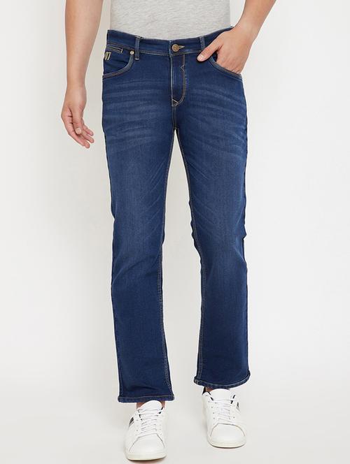 blue light washed denim jeans - 17623938 - Very Small Image - 1