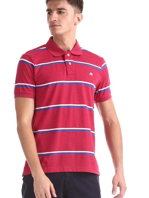 red striped polo t-shirt - 17625497 - Very Small Image - 1