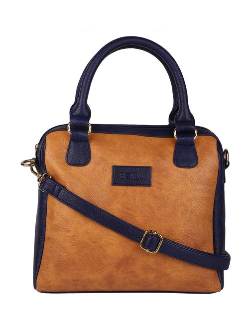 yellow leatherette (pu) handbag - 17626389 - Very Small Image - 1