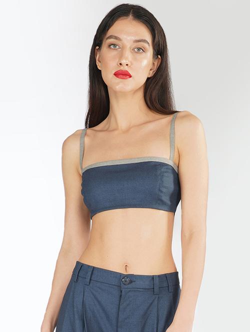women's crop shoulder strap top - 17626485 - Very Small Image - 1