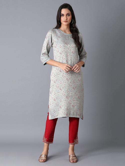 women's straight kurta - 17627051 - Very Small Image - 1