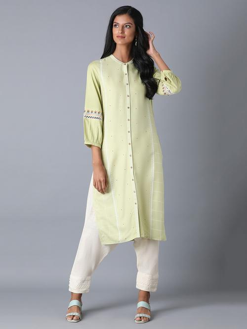 women's straight kurta - 17627186 - Very Small Image - 1