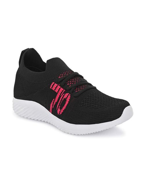 black mesh laceup sports shoes - 17627449 - Very Small Image - 1