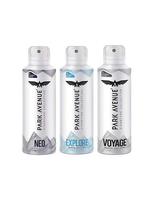 park avenue pack of 3 signature collection premium body spray (explore, neo, voyage) - 17627992 - Very Small Image - 1