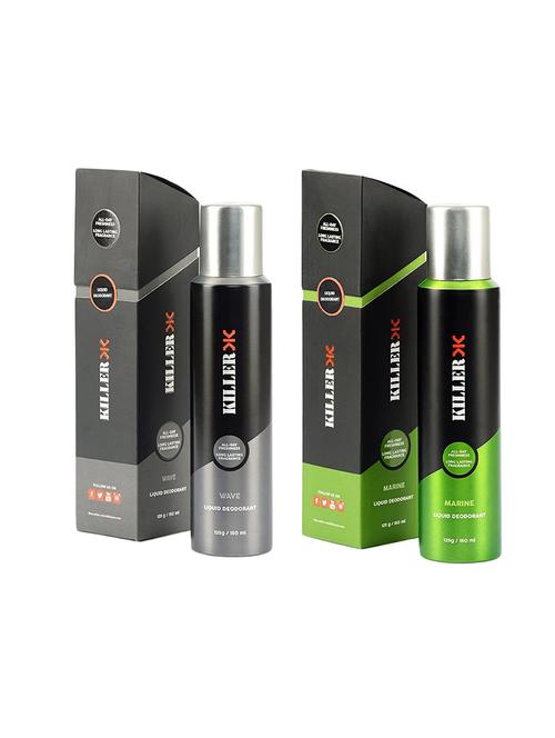 killer pack of 2 liquid deodorant long lasting freshness (wave, marine) - 17627997 - Very Small Image - 1