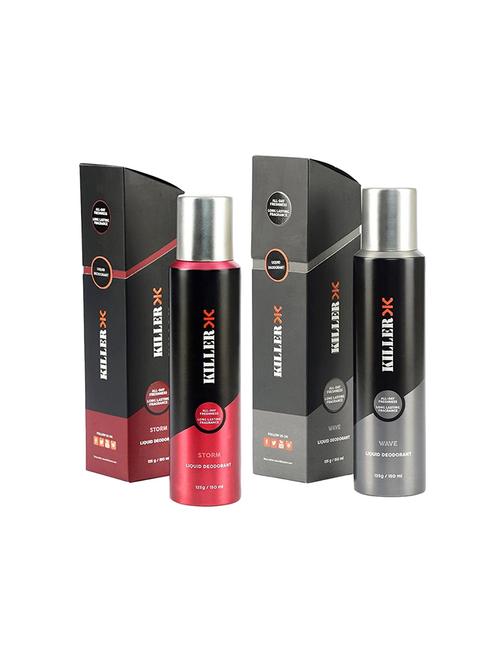 killer pack of 2 liquid deodorant long lasting freshness (wave, strom) - 17628000 - Very Small Image - 1