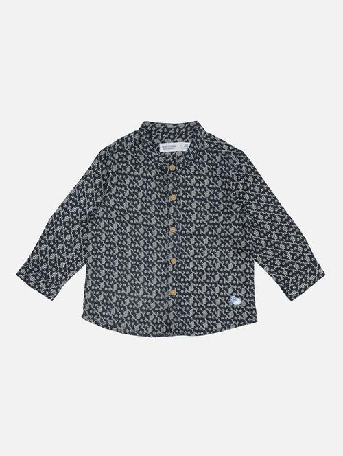 dark blue printed shirt - 17628059 - Very Small Image - 1