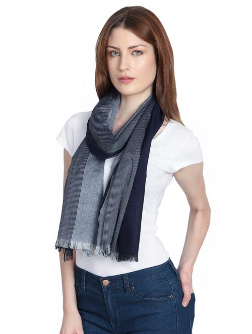 navy viscose dupatta - 17628259 - Very Small Image - 1