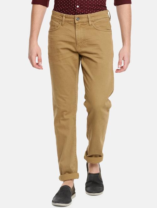 khaki solid chinos - 17628510 - Very Small Image - 1