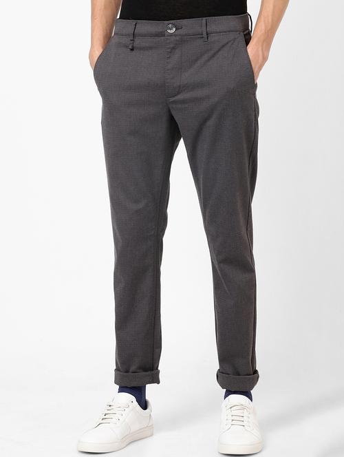 grey printed chinos - 17628519 - Very Small Image - 1