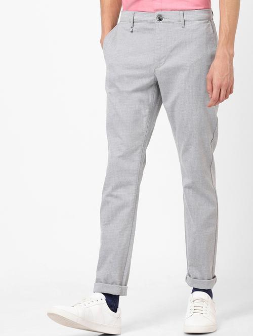 grey printed chinos - 17628520 - Very Small Image - 1