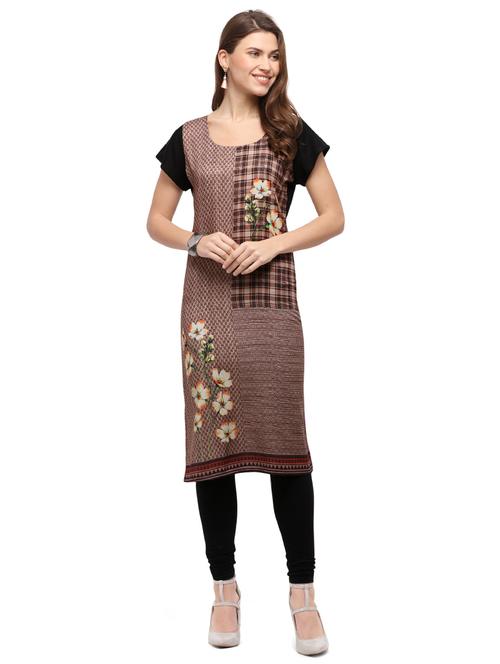 digital print straight kurta - 17628929 - Very Small Image - 1