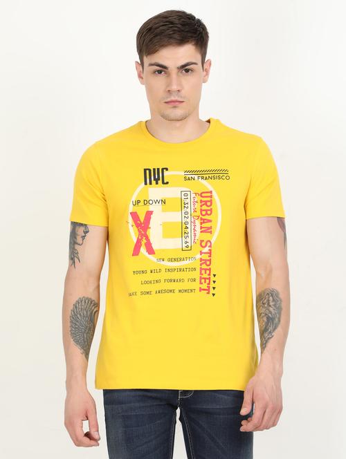 yellow printed t-shirt - 17629159 - Very Small Image - 1
