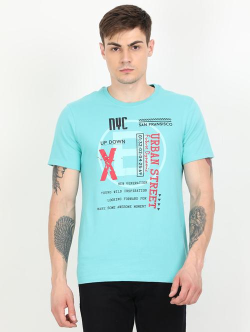 light blue printed t-shirt - 17629161 - Very Small Image - 1
