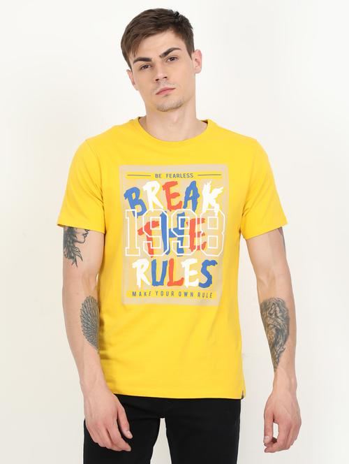 yellow printed t-shirt - 17629162 - Very Small Image - 1