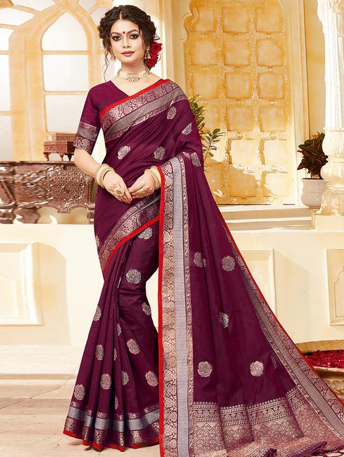 ethnic motifs woven saree - 17629496 - Very Small Image - 1