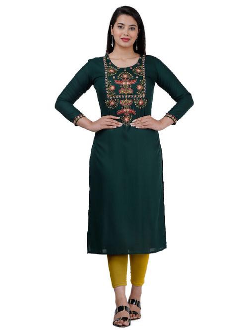 embroidered straight kurta - 17630367 - Very Small Image - 1