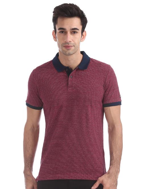 red self design polo t-shirt - 17630522 - Very Small Image - 1