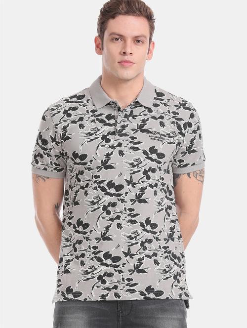 grey floral t-shirt - 17630956 - Very Small Image - 1