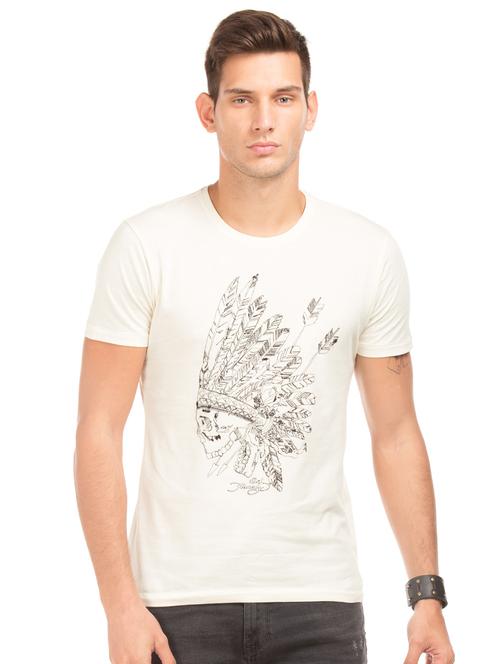 white front print t-shirt - 17631038 - Very Small Image - 1