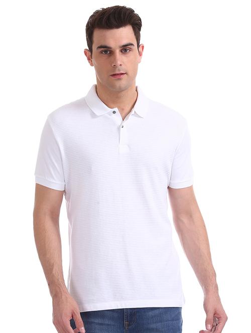 white solid polo t-shirt - 17632279 - Very Small Image - 1