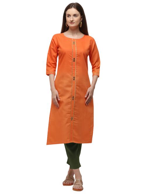 solid straight kurta - 17632663 - Very Small Image - 1