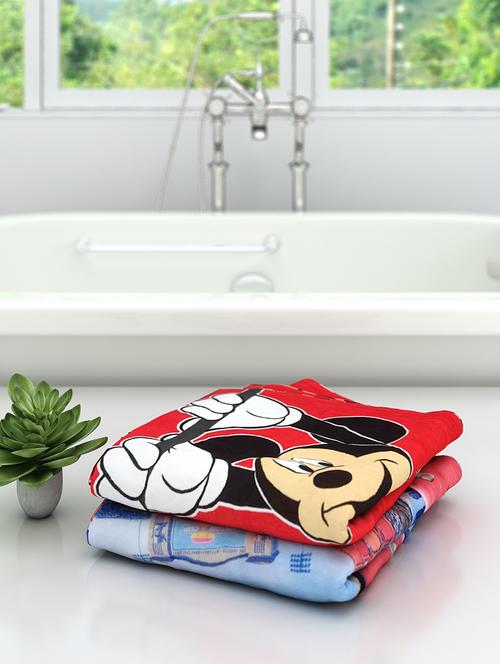 athom trendz disney kids bath towel 60x120 cm pack of 2 - 17632833 - Very Small Image - 1