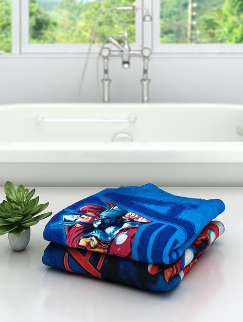 athom trendz marvel kids bath towel 60x120 cm pack of 2 - 17632877 - Very Small Image - 1