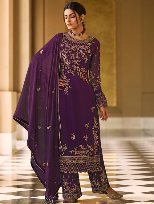 embroidered unstitched suit - 17633012 - Very Small Image - 1