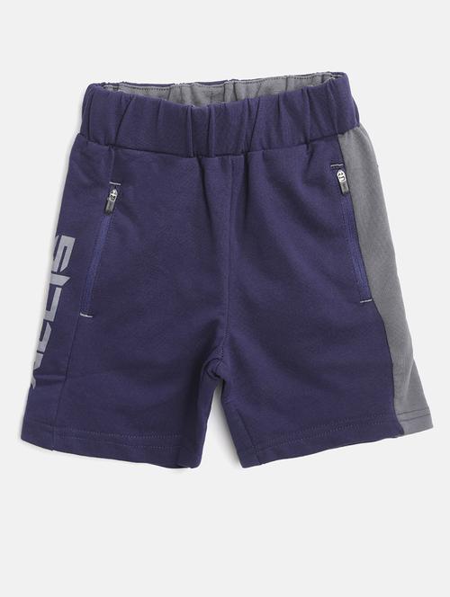 navy blue cotton shorts - 17633390 - Very Small Image - 1