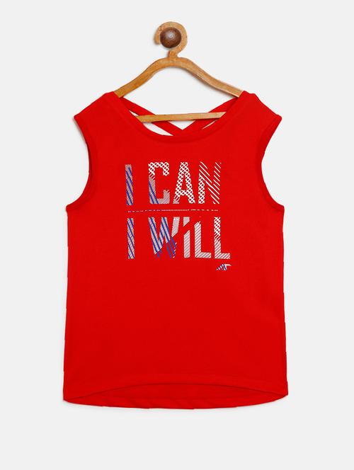 red polyester tee - 17633424 - Very Small Image - 1