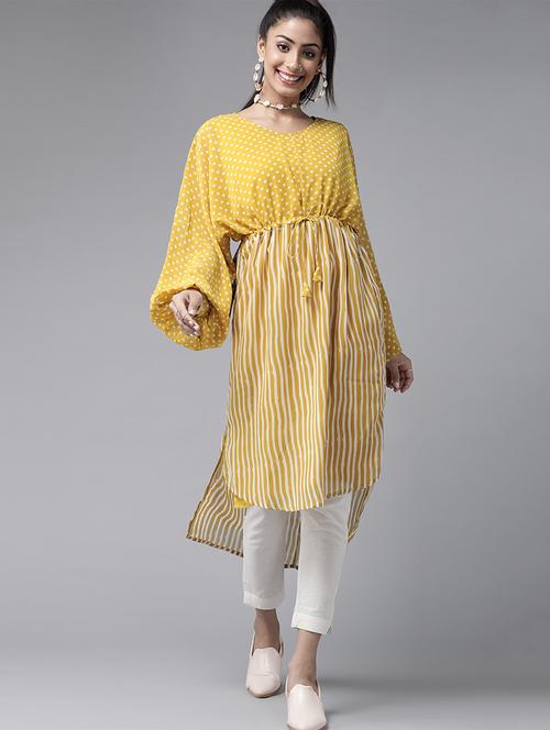 drawstring waist printed tunics kaftan - 17633686 - Very Small Image - 1