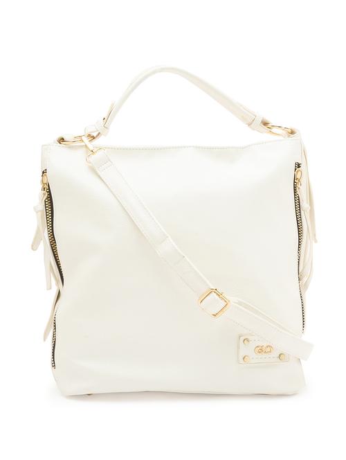 white leatherette (pu) handbag - 17633757 - Very Small Image - 1