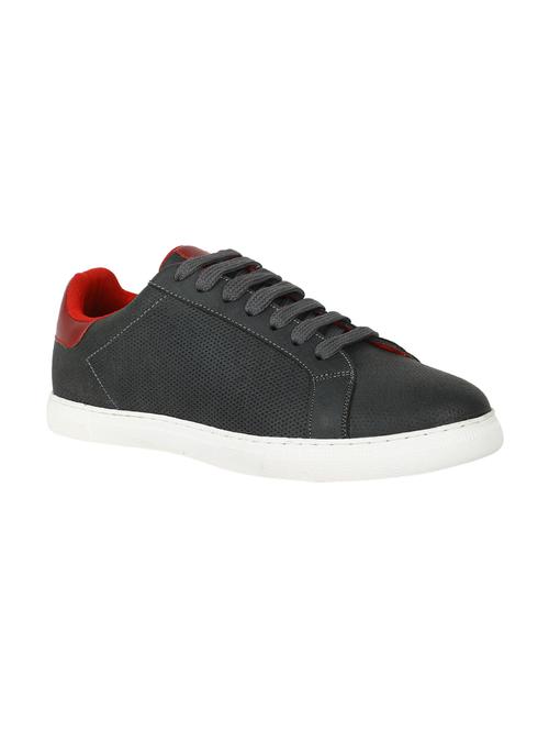 grey synthetic lace up sneakers - 17633871 - Very Small Image - 1