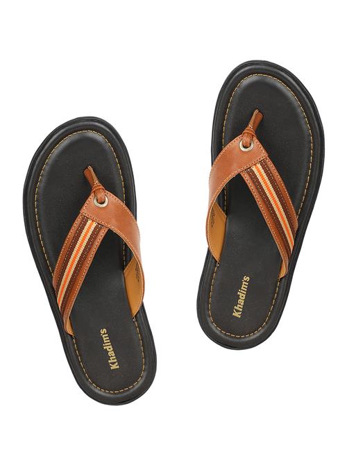 tan synthetic & mesh toe separator slippers - 17633878 - Very Small Image - 1