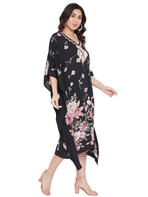 v-neck embroidered kaftan dress - 17639974 - Very Small Image - 1