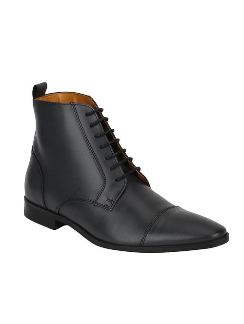 grey leather lace up boots - 17641644 - Very Small Image - 1
