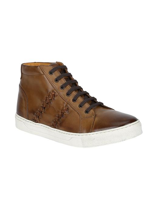 tan leather lace up boots - 17641656 - Very Small Image - 1