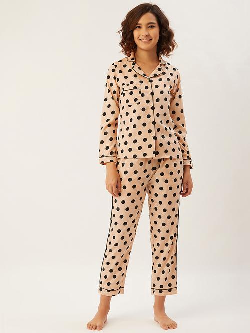 polka dot nightwear pajama set - 17642125 - Very Small Image - 1