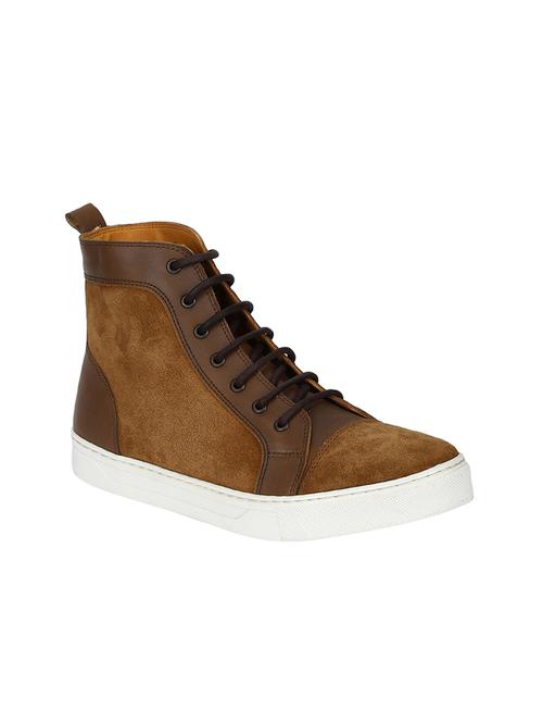tan leather lace up boots - 17642175 - Very Small Image - 1