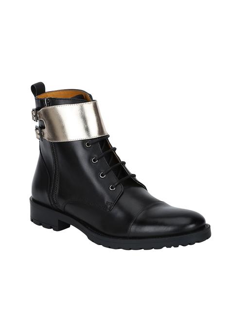 black colored lace up boot - 17642178 - Very Small Image - 1
