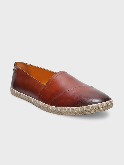 tan leather slip on espadrilles - 17642387 - Very Small Image - 1
