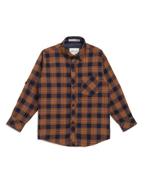 orange checkered shirt - 17642481 - Very Small Image - 1