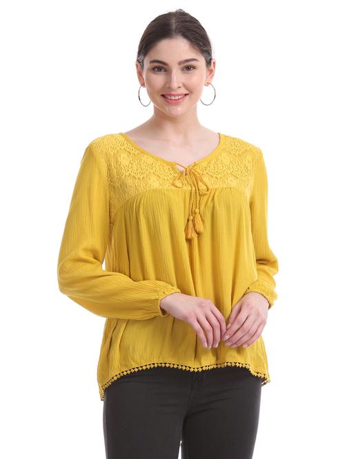 tie up neck lace detail top - 17645348 - Very Small Image - 1