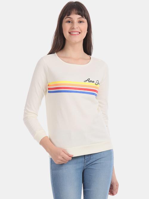 round neck striped top - 17645364 - Very Small Image - 1
